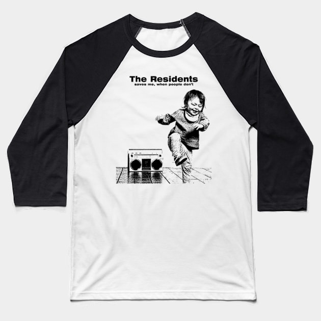 The Residents Saves Me // pencil sketch Baseball T-Shirt by Amor13Fati